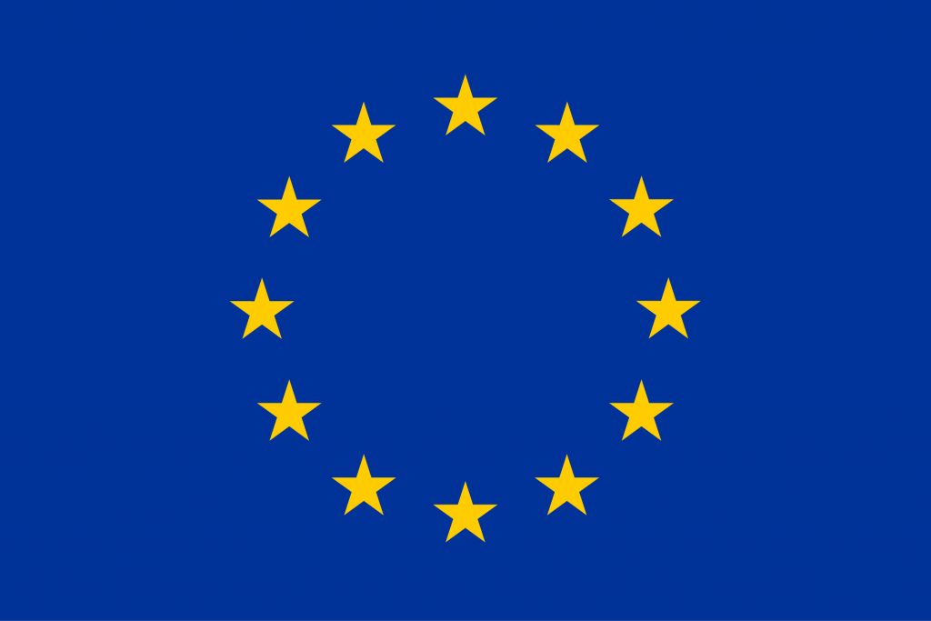 The flag of EU.