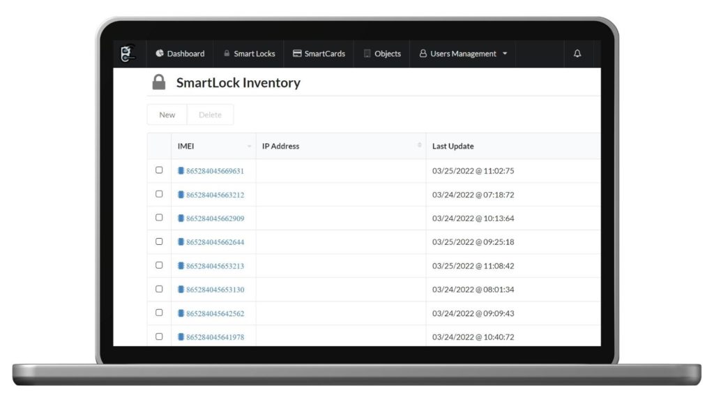 Mockup of Lockeneo, software system platform for remote access control. 