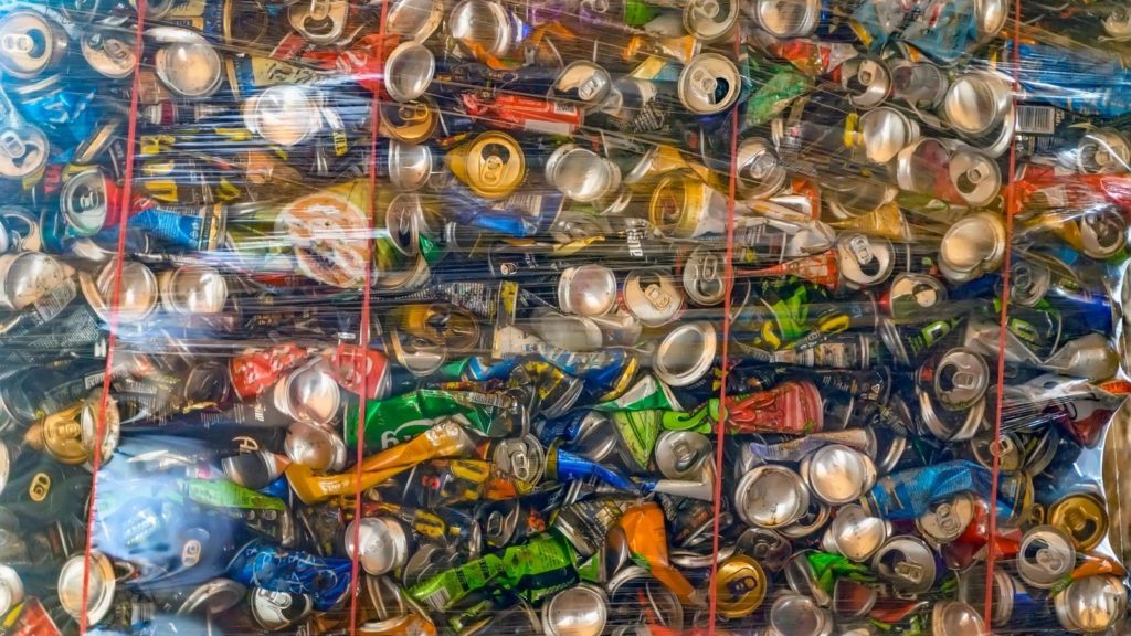 recycled aluminium cans