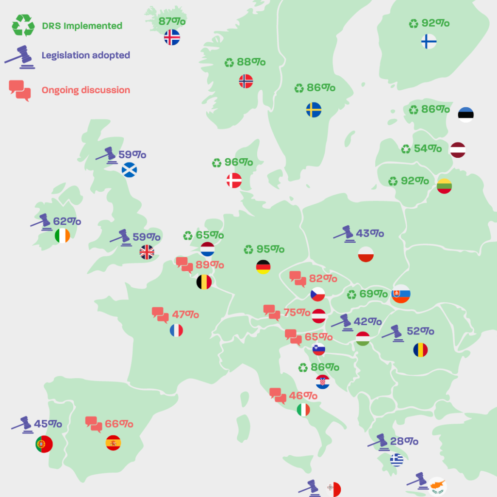 deposit return scheme overview europe map