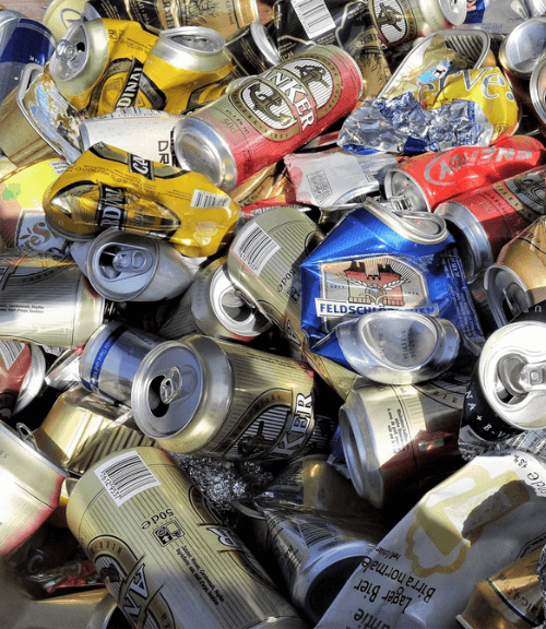 Plastic bottles and aluminium cans
