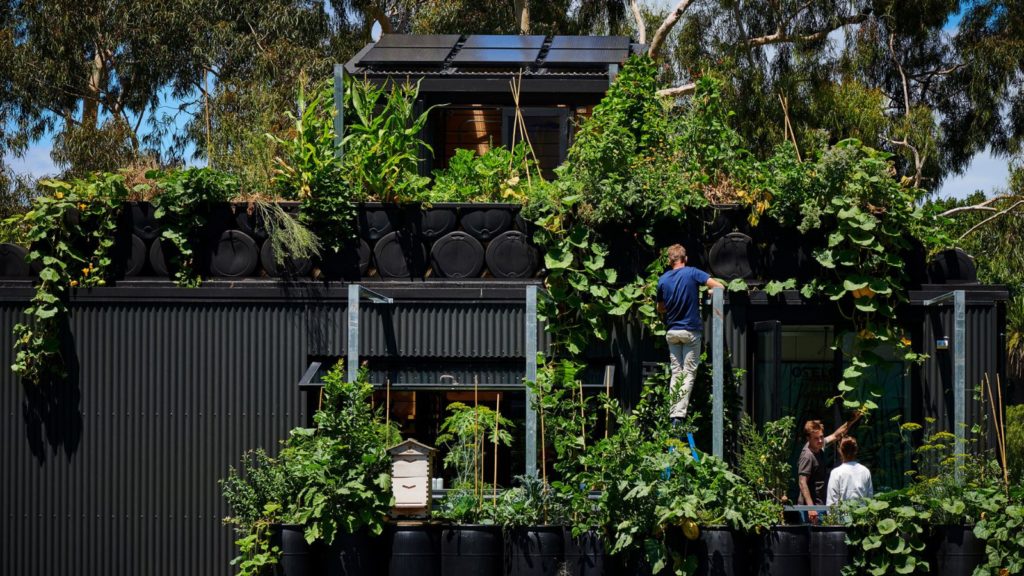 Zero waste house which was built in Melbourne, Australia.