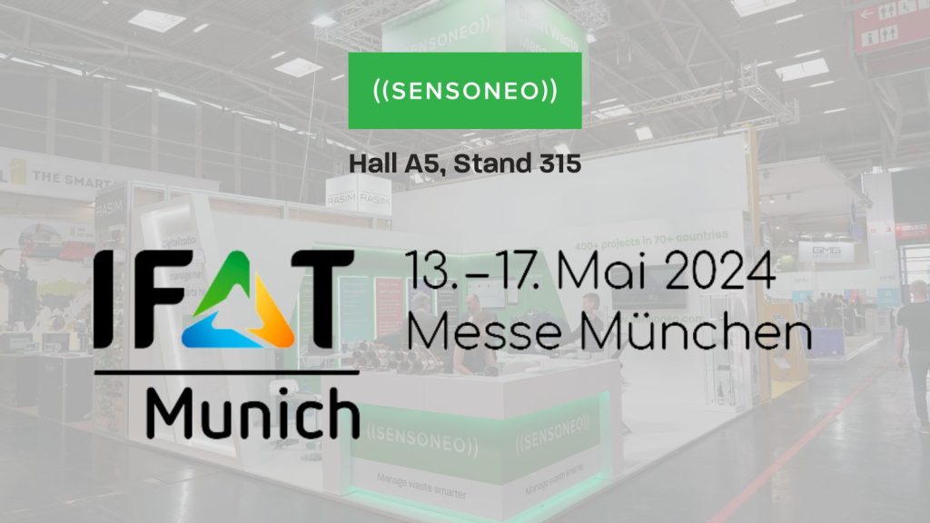 Sensoneo exhibiting at IFAT 2024 in Munich Germany from 13 to 17 May in Hall A5 Stand 315.