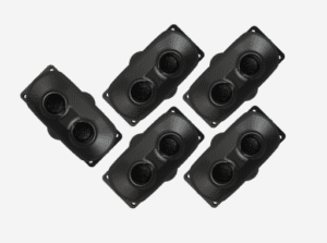 Six black sensors, each with two circular components.