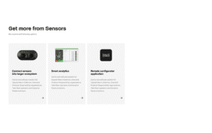 Options for sensors: connecting to ecosystem, smart analytics, and remote configurator application.