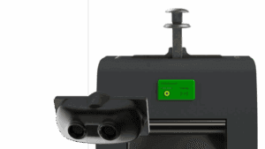 Smart waste container with sensor and RFID access module.