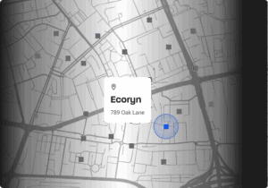 Map marker highlighting a location labeled “Ecoryn.”