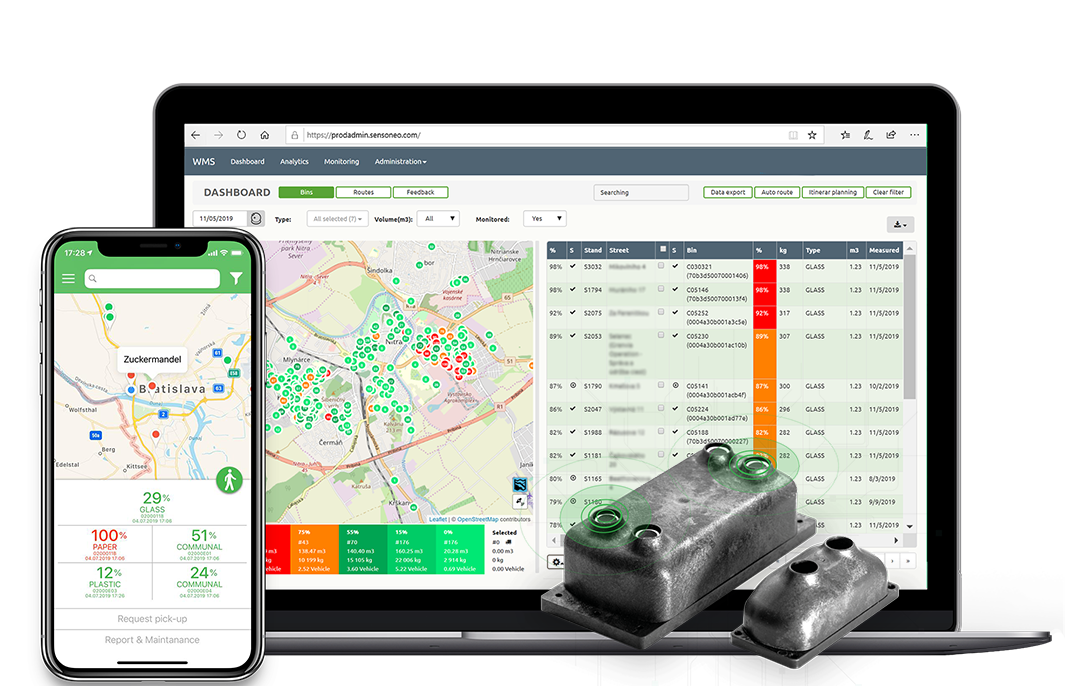 Waste monitoring with Smart Sensors